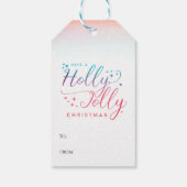 étiquette cadeau de Noël Holly Jolly (Dos)
