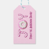 Étiquette cadeau de Noël | Joy Sucre de canne rose (Dos)