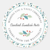 Étiquette cadeau de Noël maison de Noël savoureux (Devant)