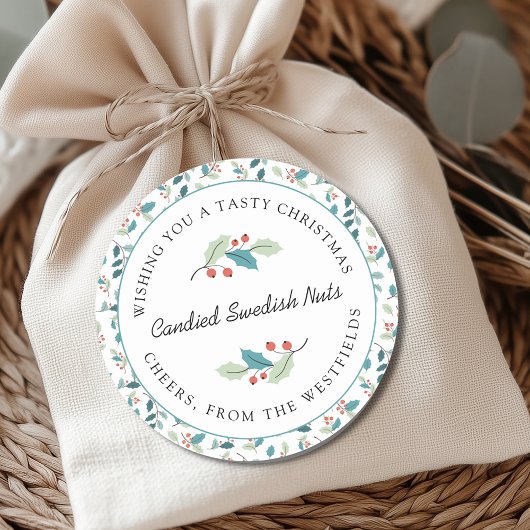 Étiquette cadeau de Noël maison de Noël savoureux