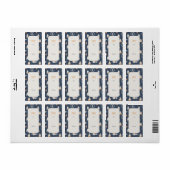 Étiquette cadeau de Noël | Marine Watercolor Étiqu (Feuille entière)