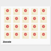 Étiquette cadeau de Noël minimaliste rétro (Feuille)