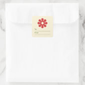 Étiquette cadeau de Noël minimaliste rétro (Sac)