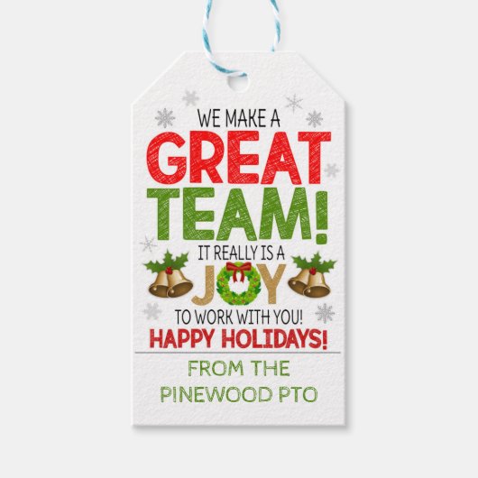 Étiquette cadeau de Noël Nous faisons une excellen (Devant)