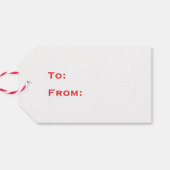 Étiquette cadeau de Noël Peppermenthe Sucre de can (Dos Horizontal)