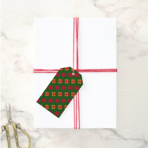 Étiquette cadeau de Noël personnalisée Green, Gold