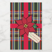 Étiquette cadeau de Noël Poinsettia Étiquettes (Étiquettes simples)
