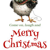 Étiquette Cadeau de Noël Poulets Drôles Design Per
