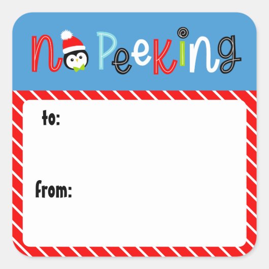 Étiquette cadeau de Noël pour enfants Whimsical (Devant)