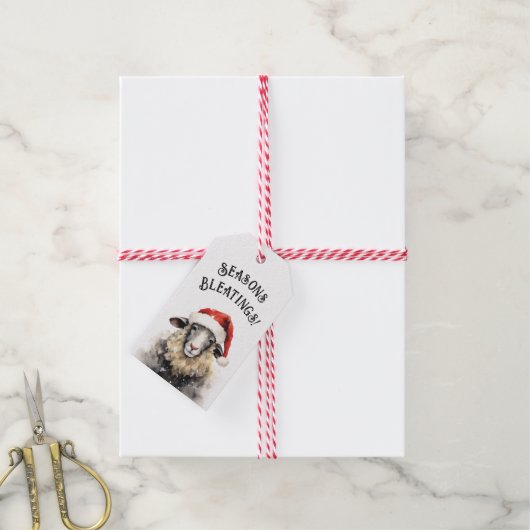 Étiquette cadeau de Noël pour les moutons (Avec de la ficelle)