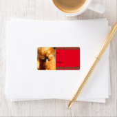 Étiquette cadeau de Noël pour poule de Silkie (En situation)