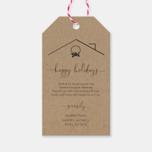Étiquette cadeau de Noël Realtor pour clients
