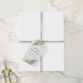 Étiquette cadeau de Noël Simple Pines (Avec de la ficelle)