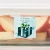 Étiquette cadeau de Noël turquoise (Apposé)