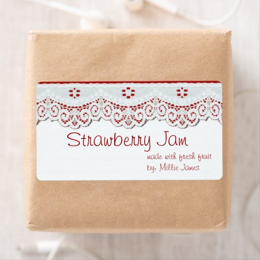 étiquette cadeau de nourriture customisé pour jarr (En situation)