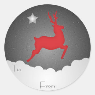 Étiquette cadeau de nuit étoilée