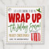 Étiquette cadeau de papier d'enveloppement de Noël (Devant)