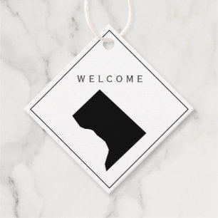 Étiquette cadeau de pochette de bienvenue à Washin