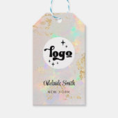 étiquette cadeau de produit opal blanc (Devant)