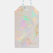 étiquette cadeau de produit opal blanc (Dos)