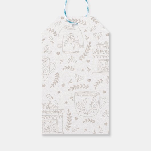 Étiquette cadeau de produits de vacances (Dos)