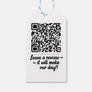 Étiquette cadeau de révision de code QR