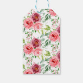 Étiquette cadeau de Rose Floral First Communion Fa (Dos)