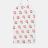 Étiquette cadeau de Rose Floral First Communion Fa (Dos)