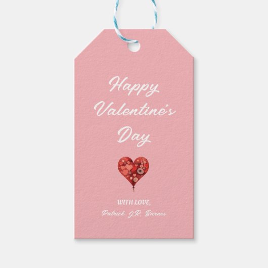 Étiquette cadeau de Saint-Valentin (Devant)