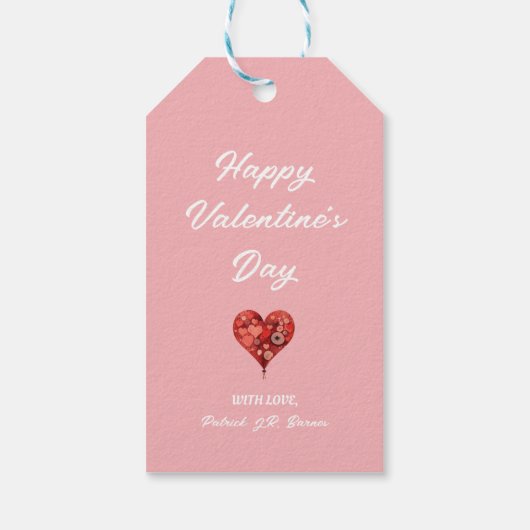 Étiquette cadeau de Saint-Valentin (Dos)