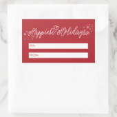 Étiquette cadeau de script de vacances les plus he (Sac)