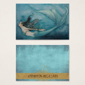 Étiquette cadeau de sirène (Devant & derrière)