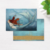 Étiquette cadeau de sirène rouge B3 (Bureau)