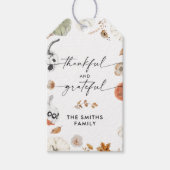 Étiquette cadeau de Thanksgiving citrouilles rusti (Devant)