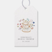Étiquette cadeau de thé de mariage (Devant)
