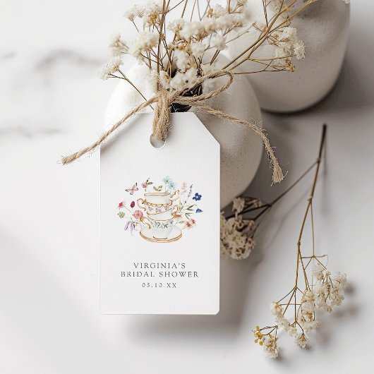 Étiquette cadeau de thé de mariage