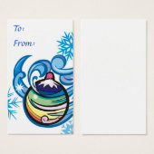 Étiquette cadeau de vacances (Devant & derrière)