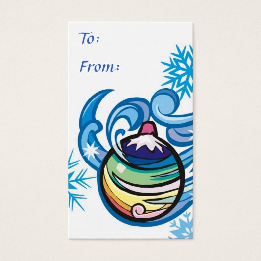 Étiquette cadeau de vacances (Devant)