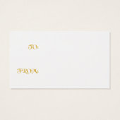 Étiquette cadeau de vacances (Dos)