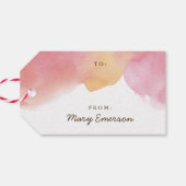 Étiquette cadeau de vacances pour lavage d'aquarel (Dos Horizontal)