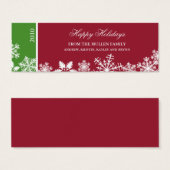 Étiquette cadeau de vacances Snowflake Edge (Devant & derrière)