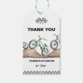 Étiquette cadeau de vélo de dirt BMX vert (Devant)
