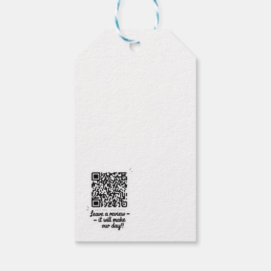 Étiquette cadeau de vérification de code QR (Dos)