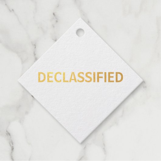 Étiquette-cadeau déclassifié (Devant)