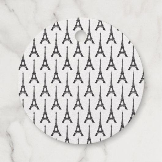 Étiquette-cadeau Décor mariage Eiffel Tower Silver Foil (Dos)