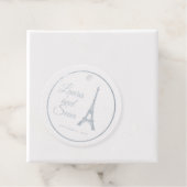 Étiquette-cadeau Décor mariage Eiffel Tower Silver Foil (Avec boite)