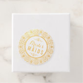 Étiquette-cadeau Demoiselles d'honneur mandala en dentelle noire (Avec boite)