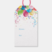 Étiquette cadeau des ballons de fête (Devant)