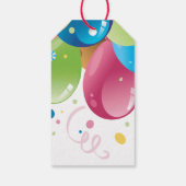 Étiquette cadeau des ballons de fête (Dos)