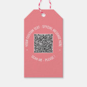 Étiquette cadeau des couleurs de texte personnalis (Devant)